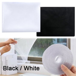 1 st DIY självhäftande fönsterskärm Mesh Black 130*150