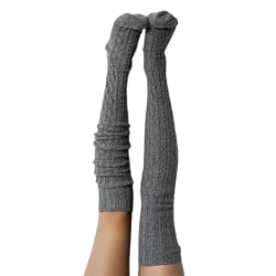 Enfärgade strumpor för kvinnor för vintern Dark Gray