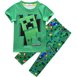 Minecraft Kids Pyjamas Nattkläder Pojkar Flickor T-shirt byxor Set 130cm