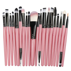 20 st Makeup Brush Blending Face Powder Eye Shadow Brushes Kit Pink +Black 20pcs