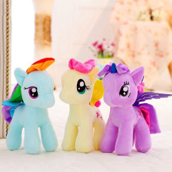 25cm My Little Pony Rainbow Plysch Mjuk Kids Girl Toy Unicorn Dol purple