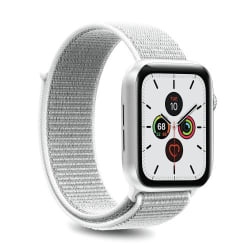 Puro Nylon Apple Watch Band 42-44mm S/M & M/L - Vit Vit