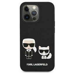 Karl Lagerfeld iPhone 13 Mini Skal Silikon Karl & Choupette - Sv Svart