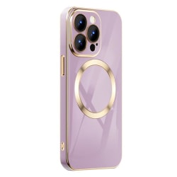 iPhone 14 Pro Max Magsafe -kotelo Gold Edge - violetti