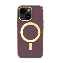 BOOM iPhone 14 Magsafe Læder Taske - Burgundy