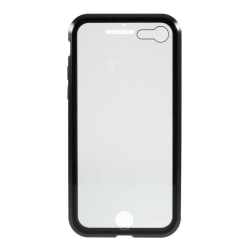 Magneettinen metallikotelo karkaistulla lasilla iPhone 7/8 / SE 2020 - musta Black