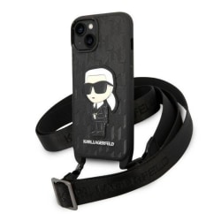 Karl Lagerfeld iPhone 14 Plus Halsbandskal Monogram Ikonik Patch