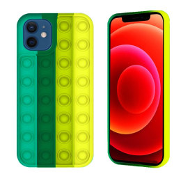 Pop it Fidget Multicolor Skal iPhone 12 Mini - Mörk Grön Grön