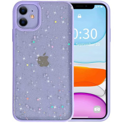 Bling Star Glitter Cover til iPhone 11 - Lilla