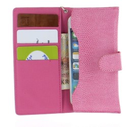 Universal mobiltelefon taske med håndstrop (Magenta)