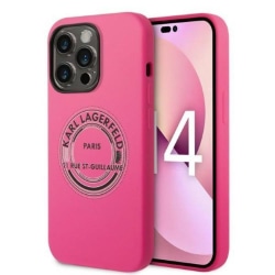 Karl Lagerfeld iPhone 14 Pro Max Skal Silicone RSG - Rosa