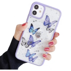 Bling Star Butterfly Skal till iPhone 13 Mini - Lila