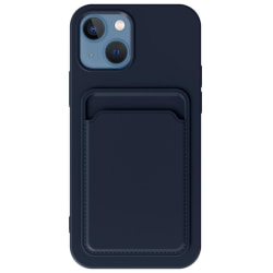 iPhone 12 / iPhone 12 Pro Skal med Kortfack - Mörkblå Blå