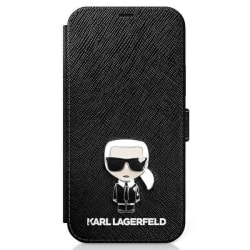 Karl Lagerfeld Fodral iPhone 12 Pro Max Saffiano Ikonik Metal - Svart