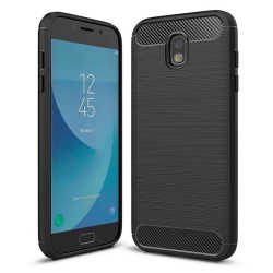Galaxy J7 (2017) Cover Forcell Carbon Soft Plastic Sort