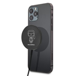 Karl Lagerfeld MagSafe Wireless Mobilladdare 15W - Svart Svart