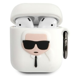 Karl Lagerfeld Skal Airpods Silicone Ikonik - Vit Vit