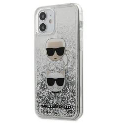 Karl Lagerfeld iPhone 12 Mini Skal Glitter Karl Choupette - Silv Silver