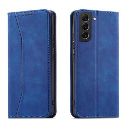 Galaxy S22 Wallet Case Magnet Fancy - Blå