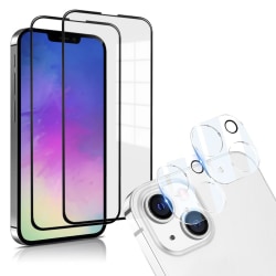 iPhone 13 [4-PACK] 2 X Kameralinsskydd Glas + 2 X Härdat Glas
