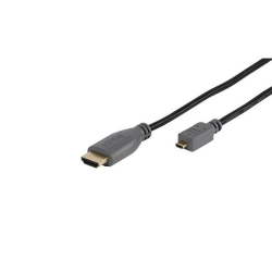 Vivanco Micro HDMI High Speed Ethernet -kaapeli 1,2 m - harmaa