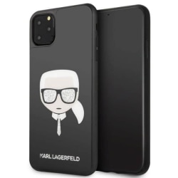 Karl Lagerfeld iPhone 11 Pro Max skal Glitter Karl`s Head Svart Svart