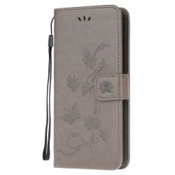 Imprint Butterfly Plånboksfodral Samsung Galaxy A51 5G - Grå grå