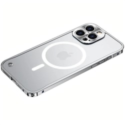 iPhone 14 Pro Skal Magsafe Metall Frame - Silver