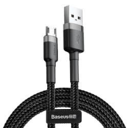 Baseus Flätad USB Till Micro USB Kabel 2M  - Svart/Grå