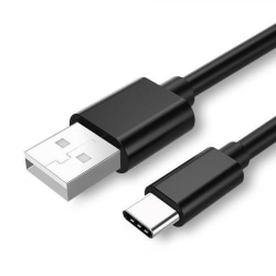 USB-A till USB-C Kabel - 1m - Svart Svart