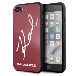 Karl Lagerfeld Skal iPhone 7/8/SE 2020 Signature Glitter - Röd Röd