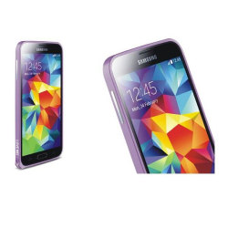 LOVE MEI 0,7mm Metal Bumper till Samsung Galaxy S5 (Lila)