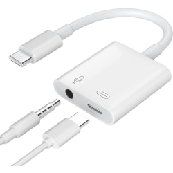 2 in 1 USB C to 3.5mm Audio Adapter and Charger Type C