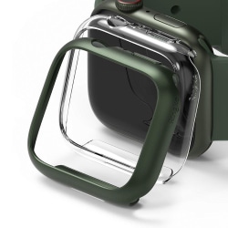 Ringke Slim 2-Pack Skal Apple Watch 7 (45 mm) - Clear / Mörkgrön Grön