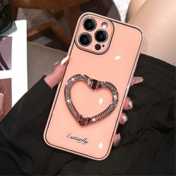iPhone 14 Pro Cover Heart Kickstand - Pink
