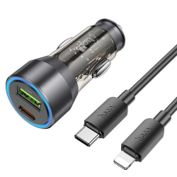 Hoco Billaddare USB-C/USB-A Med Kabel - Svart