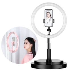 LED selfie ring ljus flash 52 170 cm tripod telefonhållare Svart Svart