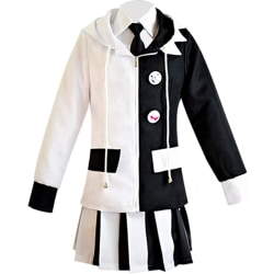 Tinyones Monokuma Cosplay Kostym Black White Bear Anime School Uniform Outfit Black L