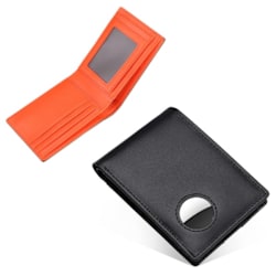 Svart Exteriör Orange Interiör Air Tag Wallet Company - Large Ai