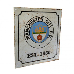 Manchester City Skylt Retro Logo