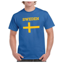 Sverige T-shirt Flag Blå M