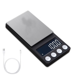 Mini hög precision LCD-skärm köksvåg, USB laddning