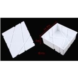 White Silicone Cube Twill Shaped Mousse Cake Decorating Mold Vit