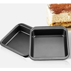 Fyrkantig Non-Stick Bakform Kakform 22.5cm x 22.5cm Silver