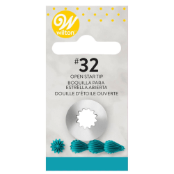 Wilton Decorating Tip #032 Open Star Carded Vit