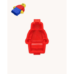Stor Lego Robot Gubbe Klossar Byggklossar Robot Silikonform Röd