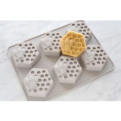 Honeycomb Honungskaka 6st Bi Silikonform Bakform Gjutform Rosa