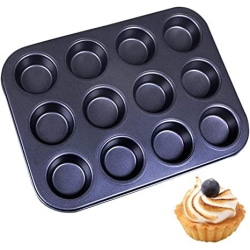 Muffinsplåt 12st Mini Muffins Bakform Bakplåt Silver