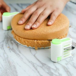 Justerbar Tårtskivare Cake Slicer Dela Perfekta Tårtlager Vit