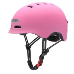 Sportig LED Hjälm för E-scooter/Cykel Pink L